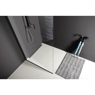 MODULAR SHOWER BLACK jednodielna zástena pevná na inštaláciu na stenu, 800 mm MS1-80B