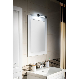 Aqualine FAVOLO zrkadlo v ráme 70x90cm, biela mat FV090