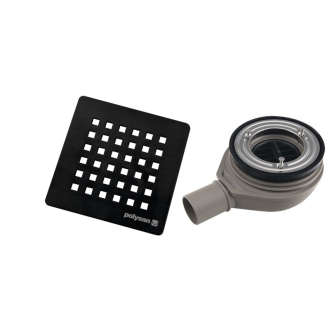 FLEXIA GEBERIT vaničkový sifón, priemer 90mm, DN40, krytka čierna 17751