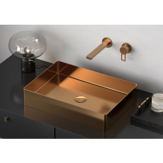AURUM nerezové umývadlo 50x35,2 cm, vrátane výpuste, ružové zlato AU303