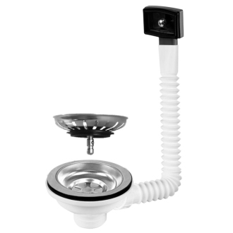 Drezová nerez výpusť 6/4&quot;, s prepadom 155.123.0