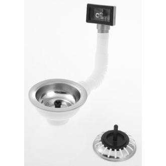 Drezová nerez výpusť 6/4&quot;, s prepadom 155.123.0
