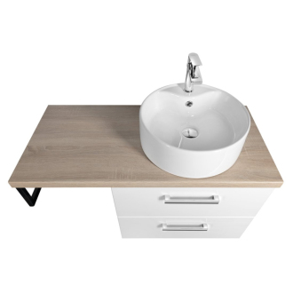 VEGA zostava kúpeľňového nábytku, š. 97,5 cm, biela/dub platín VG064-02
