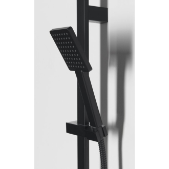 Sprchová súprava hranatá, posuvný držiak 700mm, čierna mat SC615