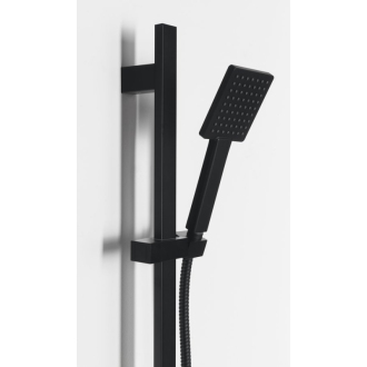 Sprchová súprava hranatá, posuvný držiak 700mm, čierna mat SC615