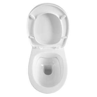 Závesné WC ABSOLUTE Rimless s podomietkovou nádržkou a tlačidlom, biela 10AB02002-SET5