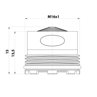 Perlátor vonkajší závit M16x1, plast AERWU