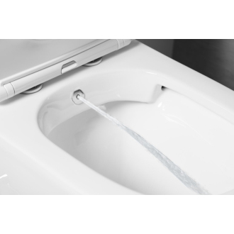 PACO RIMLESS WC kombi, integrovaná batéria a bidet. spŕška, spodný/zadný odpad PC1012RX