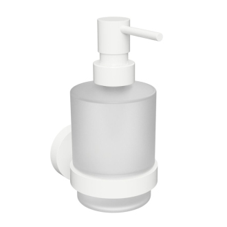 X-ROUND WHITE dávkovač mydla 200 ml, mliečne sklo, biela mat XR103W