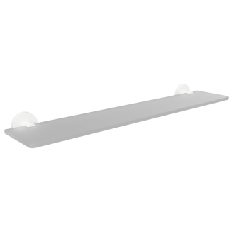 X-ROUND WHITE sklenená polička, 600 mm, biela XR609W