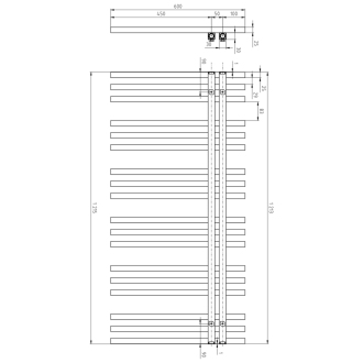 SOPHINA vykurovacie teleso 600x1215 mm, biela mat IR701W