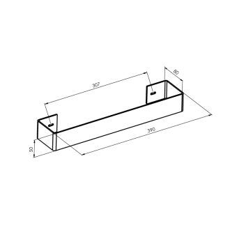 TABELLA držiak uterákov 390 mm, čierna mat MI390B