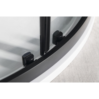 SIGMA SIMPLY BLACK štvrťkruhová sprchová zástena 1000x800 mm, R550, číre sklo GS1080B