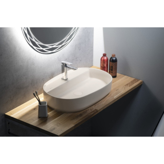 INFINITY OVAL keramické umývadlo na dosku, 60x40cm, ivory 10NF65060-2K