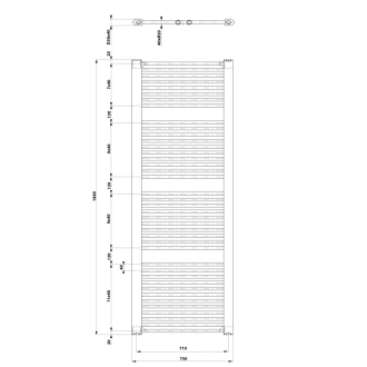 Aqualine DIRECT vykurovacie teleso s bočným pripojením 750x1850 mm, biela ILR87T