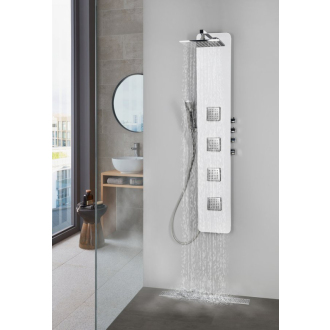 SPIRIT SQUARE termostatický sprchový panel 250x1550mm, biela 81151