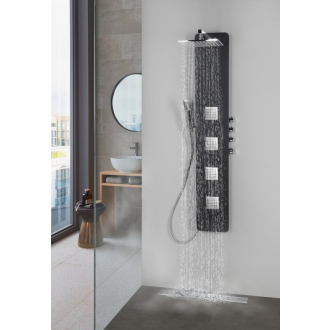 SPIRIT SQUARE termostatický sprchový panel 250x1550mm, čierna 81251