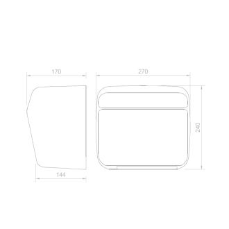 Bezdotykový elektrický sušič rúk 220-240V, 1500W, 270x240x170 mm, nerez mat 01251.S