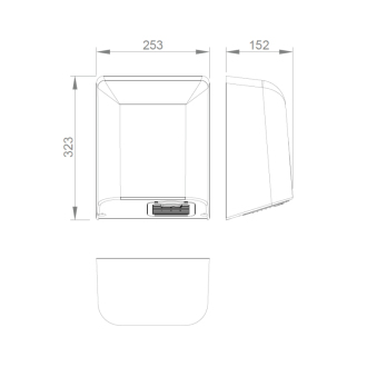 BIGFLOW bezdotykový elektrický sušič rúk, 2050W, 253x323x152 mm, nerez lesk 01451.B