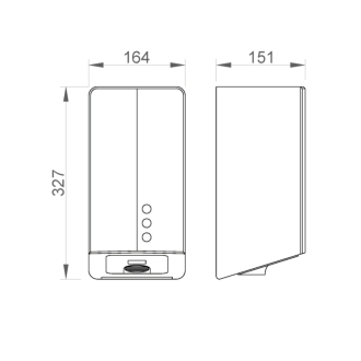 FUGA EVO bezdotykový elektrický sušič rúk, 164x327x151 mm, senzor, nerez mat 01831.S