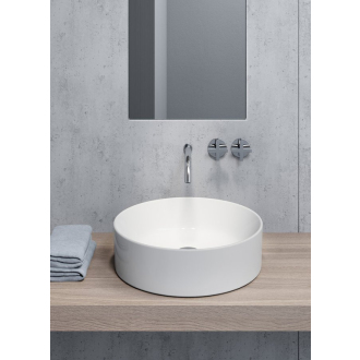 KUBE X keramické umývadlo na dosku priemer 45 cm, biela ExtraGlaze 942711