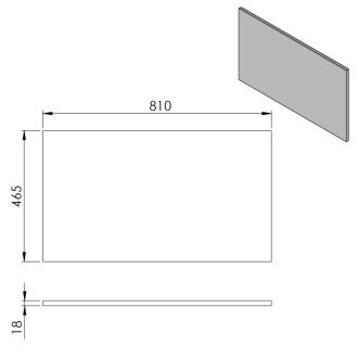 CIRASA doska DTDL 81x1, 8x46, 5cm, borovica rustik CR081-1616