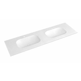 TREOS dvojumývadlo 151,6x51,3 cm, rockstone, biela mat TS152-0101