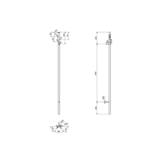PASADOR elektrický sušiak uterákov, okrúhly, 150x1500 mm, 30 W, nerez lesk ER175V