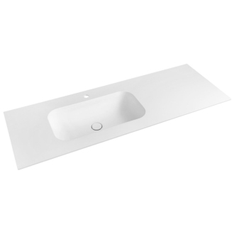TREOS umývadlo 131,6x51,3 cm, rockstone, ľavé, biela mat TS132-0101-L