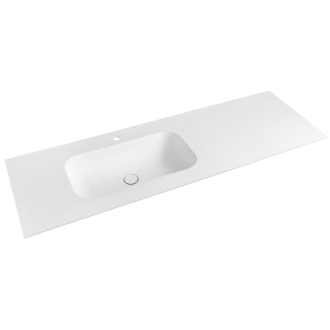 TREOS umývadlo 146,6x51,3 cm, rockstone, ľavé, biela mat TS147-0101-L