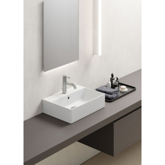 KUBE X keramické umývadlo 50x37cm, brúsená spodná hrana, biela ExtraGlaze 94479111