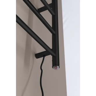 REDONDO elektrický sušiak uterákov, okrúhly, 500x900 mm, 75 W, čierna mat ER220BV