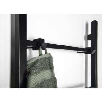BARBO elektrický sušiak uterákov, hranatý, 600x1600 mm, 160 W, čierna mat BB906