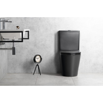 PACO RIMLESS WC kombi misa s nádržkou, spodný/zadný odpad, čierna mat PC1012WRB