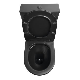 PACO RIMLESS WC kombi misa s nádržkou, spodný/zadný odpad, čierna mat PC1012WRB