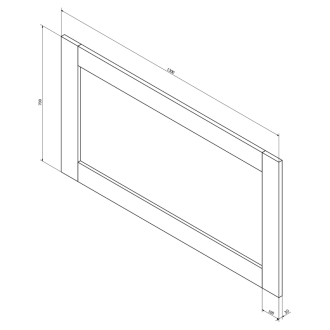 BRAND zrkadlo 130x70x3cm, morený smrek BA061S