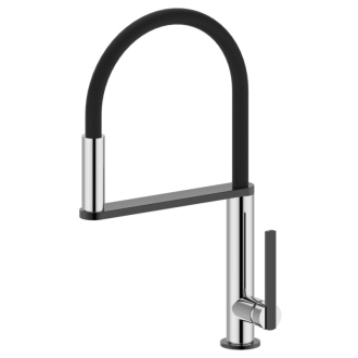 NIMOA stojanková drezová batéria so spŕškou, chróm / gun metal MA640GM