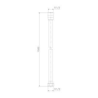 SOFTFLEX hladká sprchová plastová hadica, 150cm, zlato mat 1208-19