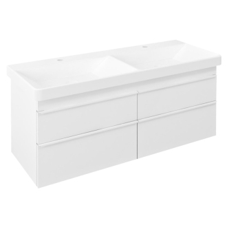 SITIA dvojumývadlová skrinka 116x50x44, 1cm, 4xzásuvka, biela mat SI120-3131