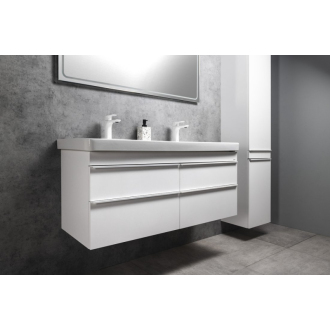 SITIA dvojumývadlová skrinka 116x50x44, 1cm, 4xzásuvka, biela mat SI120-3131
