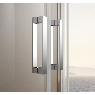 BORG štvrťkruhová sprchová zástena 900x900x1950 mm, R550, číre sklo 751.090.1
