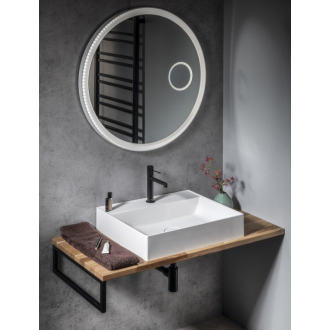 FLOAT okrúhle LED podsvietené zrkadlo, ? 90 cm, kozm.zrkadlo, IR senzor biela FT900