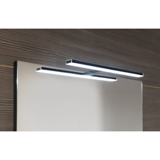 ERUPTA zrkadlo s poličkou a LED osvetlením 100x80x12cm, čierna mat ERU340