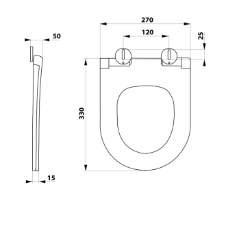 Aqualine PETIT WC sedátko, biela PT005