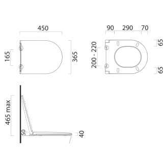 PURA WC sedátko Soft Close, duroplast, biela/chorm MS992C11