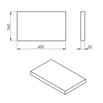 AVICE doska 60x36cm, dub starobiely AV0665