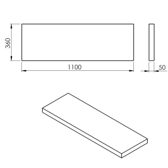 AVICE doska 110x36cm, aquamarine AV1166