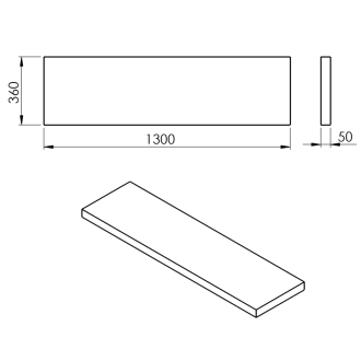 AVICE doska 130x36cm, dub tmavý AV13611