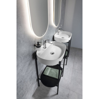 PUNO podstavec s umývadlom 600x860x396mm, čierna SKA590-2-01