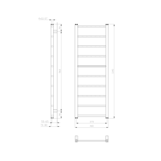 METRO LIGHT vykurovacie teleso 400x1140 mm, biela IR445T
